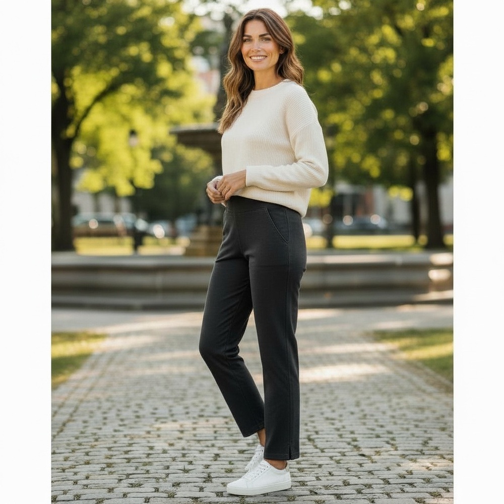 LEE  Women’s You Are Gorgeous Natural Fit Pull On Pants gray  Size medium